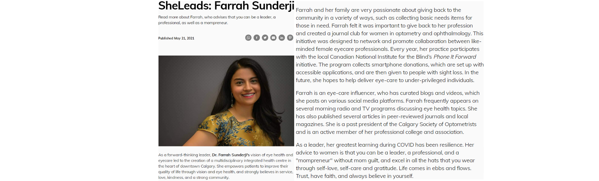 SheLeads: Farrah Sunderji